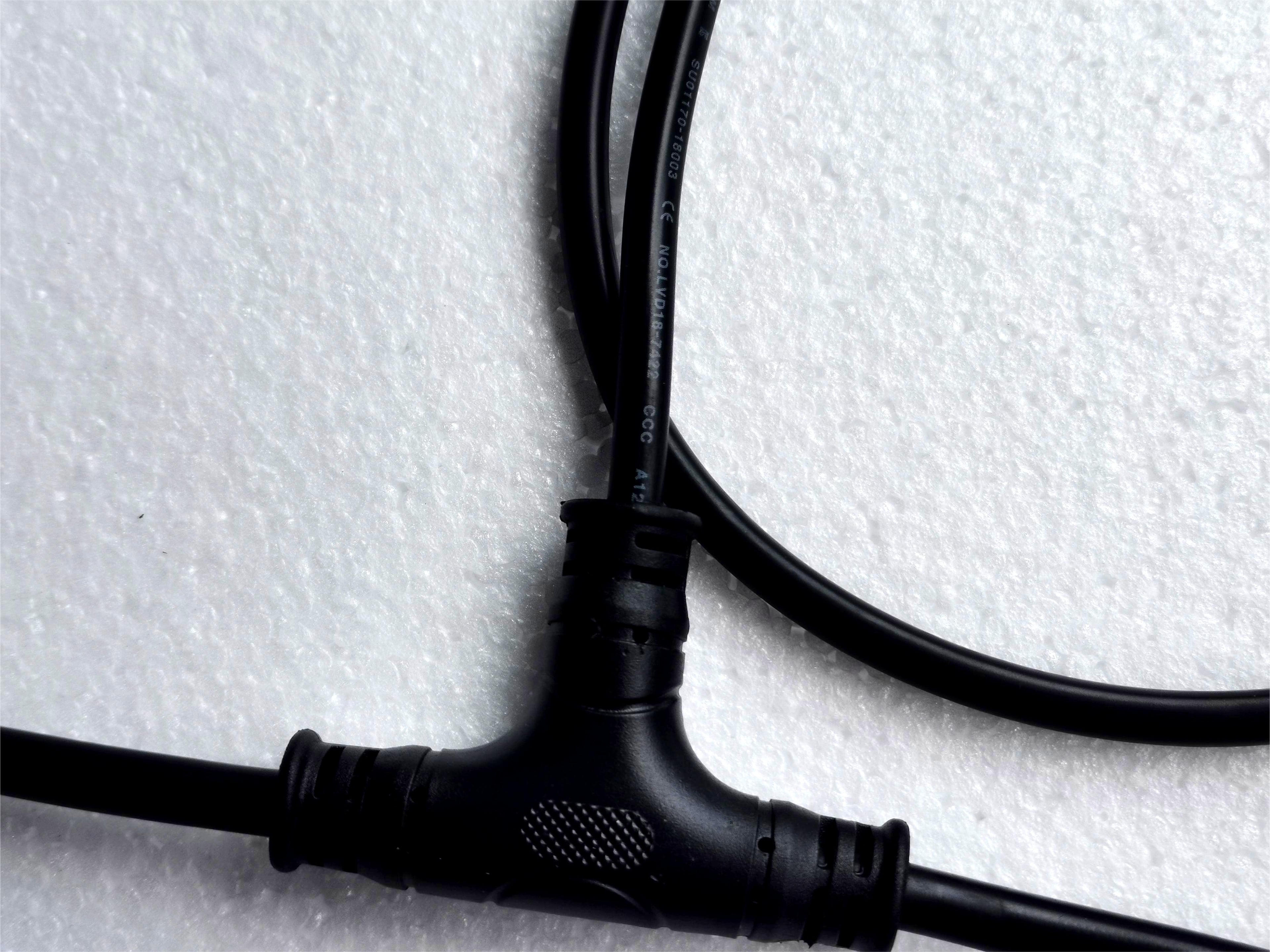 Power supply recharge three-way cable